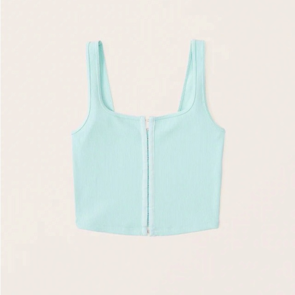 Abercrombie & Fitch Blue Hookeye Crop Top